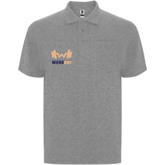 Centauro Premium short sleeve unisex polo, grey marl Grey marl | L