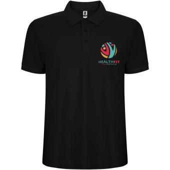 Pegaso Premium short sleeve men's polo, black Black | L