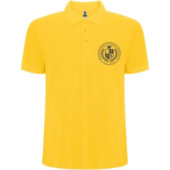 Pegaso Premium short sleeve men's polo, yellow Yellow | L