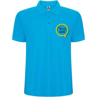 Pegaso Premium short sleeve men's polo, turqoise Turqoise | L