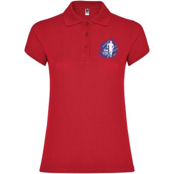 Star short sleeve women's polo, red Red | 3XL