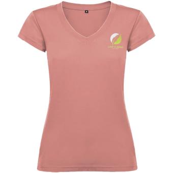 Victoria short sleeve women's v-neck t-shirt, clay orange Clay orange | L