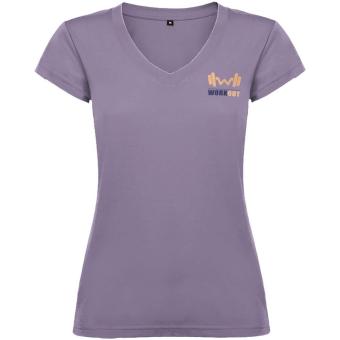 Victoria short sleeve women's v-neck t-shirt, lilac Lilac | L