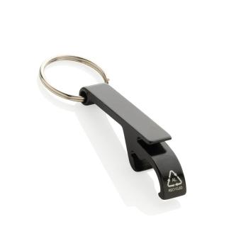 XD Collection RCS recycled aluminum bottle and can opener Black