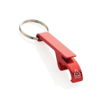 XD Collection RCS recycled aluminum bottle and can opener Red