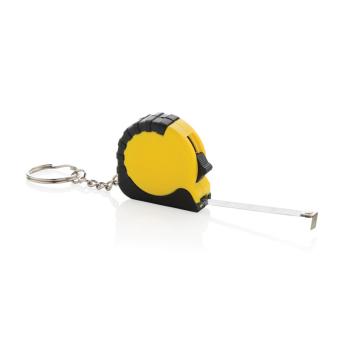 XD Collection MeasureMate RCS reycled ABS 1 meter tape keychain Yellow