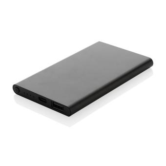 XD Collection RCS recycled plastic/aluminum 4000 mah powerbank with type C Black