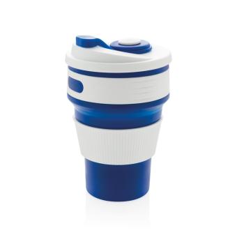 XD Collection faltbarer Silikon-Becher Blau