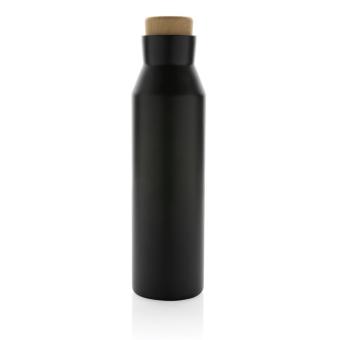 XD Collection Gaia RCS certified recycled stainless steel vacuum bottle Black