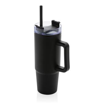 XD Collection Tana Becher aus RCS recyceltem Kunststoff mit Griff 900ml Schwarz