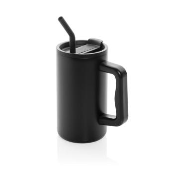 XD Collection Cube RCS certified recycled steel mug 800ml Black