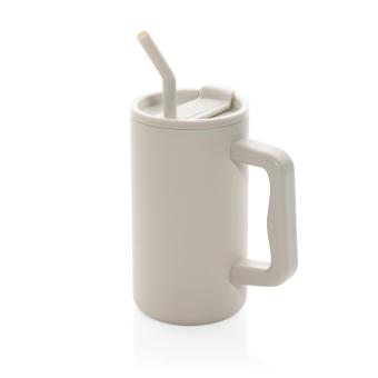 XD Collection Cube RCS certified recycled steel mug 800ml Fawn