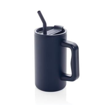 XD Collection Cube Becher aus RCS recyceltem Stahl 800ml Navy