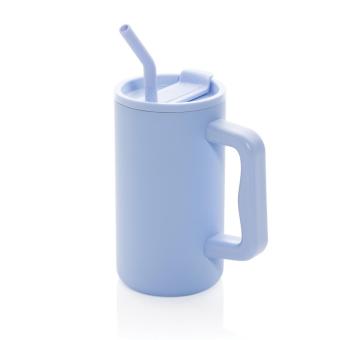 XD Collection Cube Becher aus RCS recyceltem Stahl 800ml Hellblau