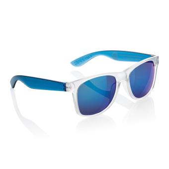 XD Collection Gleam Sonnenbrille aus RCS rec. PC mit verspiegelten Gläsern Blau/weiß