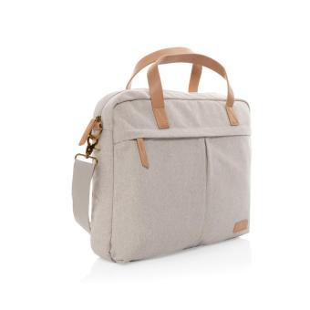 XD Collection Impact AWARE™ 16 oz. recycled canvas laptop bag Convoy grey