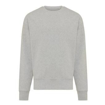 Iqoniq Kruger Relax-Rundhals-Sweater aus recycelt. Baumwolle, Grau meliert Grau meliert | XXS