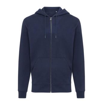 Iqoniq Abisko Zip-Kapuzenpullover aus recycelter Baumwolle, Navy Navy | XXS