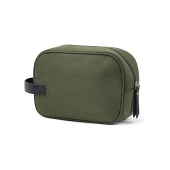 VINGA Marlow RCS recycled polyester toiletry bag, green Green, black