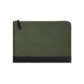 VINGA Marlow RCS recycled polyester 16" laptop sleeve, green Green, black