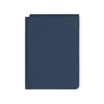 VINGA Baltimore RCS recycled polyester RFID passport cover Navy