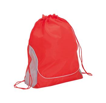 Dual drawstring bag Red/silver