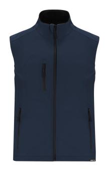 Handricks RPET softshell bodywarmer vest, dark blue Dark blue | L