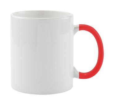 Plesik Tasse Weiß/rot