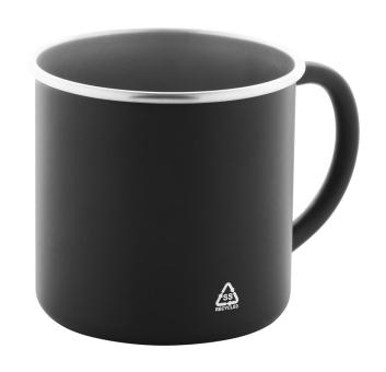 Hossa Tasse aus recyceltem Edelstahl Schwarz