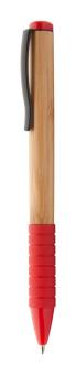 Bripp bamboo ballpoint pen, nature Nature,red