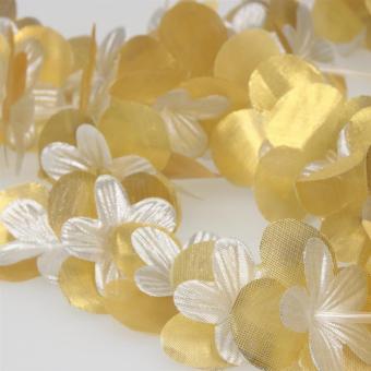 Floral neck garland "Flor" Gold