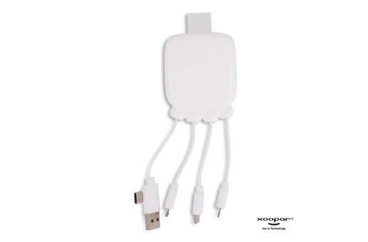 3192 | Xoopar Octopus Gamma 2 Bio Charging cable with 3.000mAh Powerbank Weiß