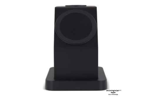 2708 | Xoopar Icon 3 in 1 Magnetic Wireless charger Black