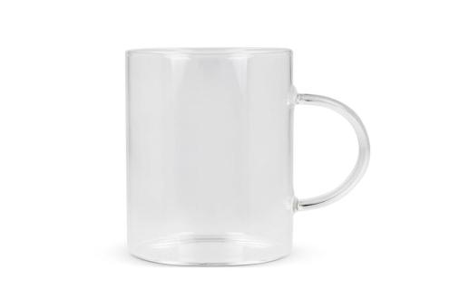 Coffee glass with handle Vardez 180 ml Transparent