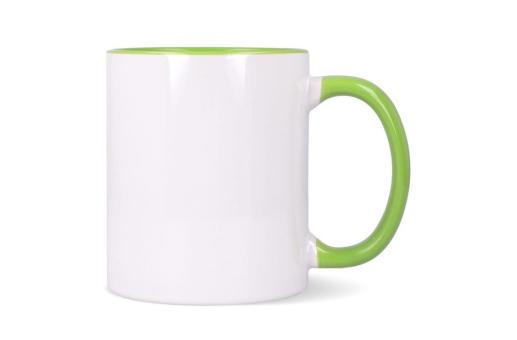 Mug subli Oslo colored inside & handle 300ml White/green