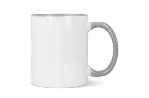 Mug subli Oslo colored inside & handle 300ml White/grey