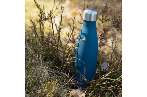 Sagaform Nils Steel Bottle Rubber 500ml Aztec blue