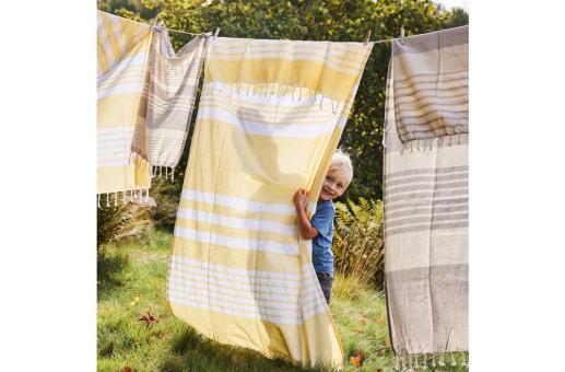 Sagaform Ella Hamam towel organic cotton 145x250cm Yellow