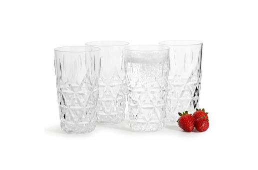 Sagaform Acryl picnic tumblers 400ml set of 4 Transparent