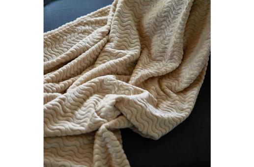 Sagaform Agnes Fleece Plaid 130x170 cm Beige