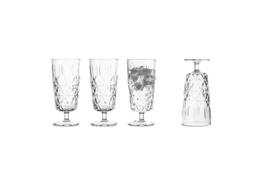 Sagaform Acryl picnic glass high 200ml set of 4 Transparent