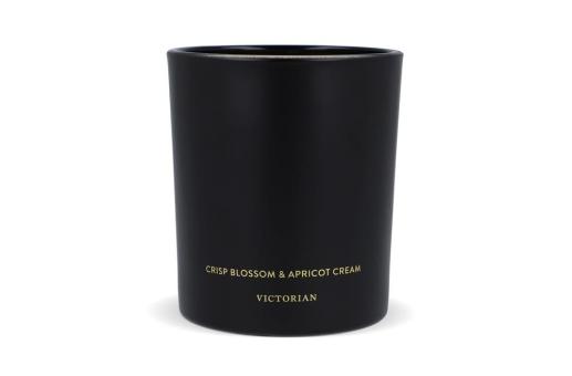 Victorian Crisp Blossom & Apricot cream Candle Black