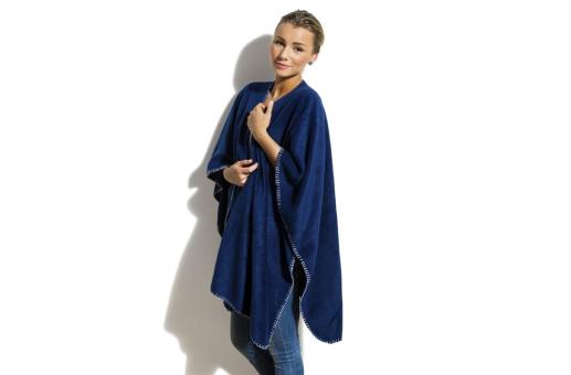 Nightingale Fleece-Poncho 120x160 cm Dunkelblau