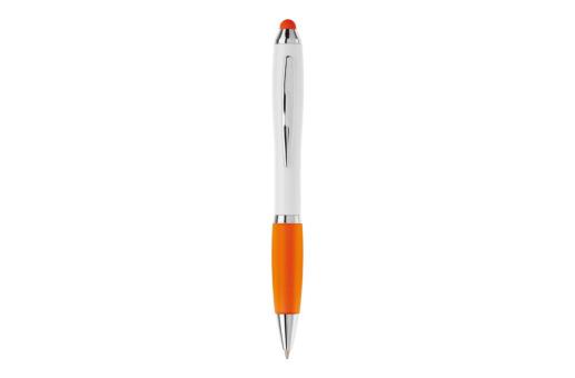 Kugelschreiber Hawaï Stylus weiß Orange/weiß