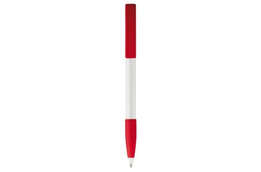 Nash ball pen rubber grip hardcolour White/red