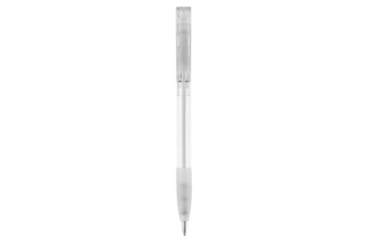 Nash ball pen rubber grip transparent, white White,transparent