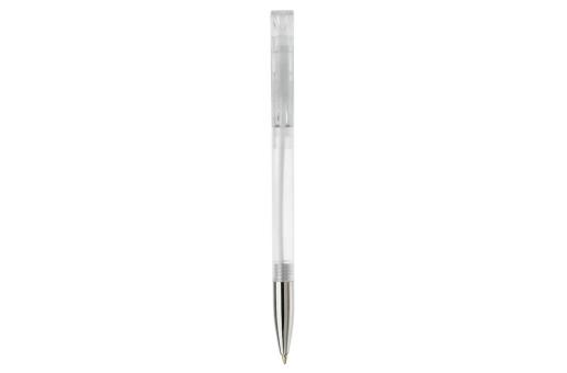 Nash ball pen metal tip transparent, white White,transparent