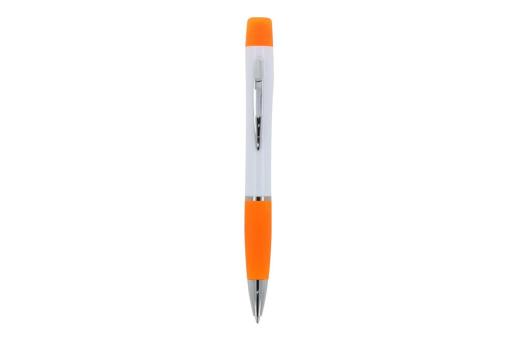 Kugelschreiber Hawaii mit dreifarbigem Textmarker Orange/weiß