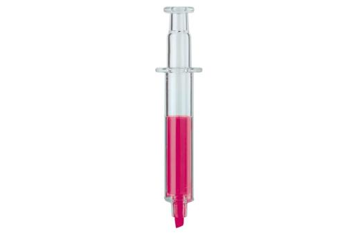 Spritzen-Textmarker Transparent rosa