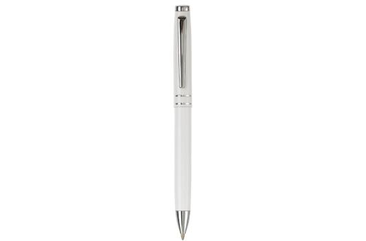 Pen set 2 stripes barrel metal White